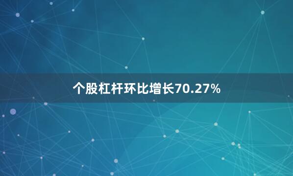 个股杠杆环比增长70.27%